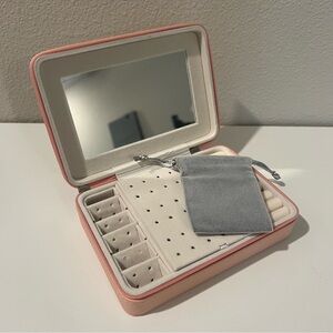 Millennial Pink Travel Jewelry Case